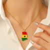 Wholesale Jewelry Geometric Alloy Drop Necklace Electroplated Unisex