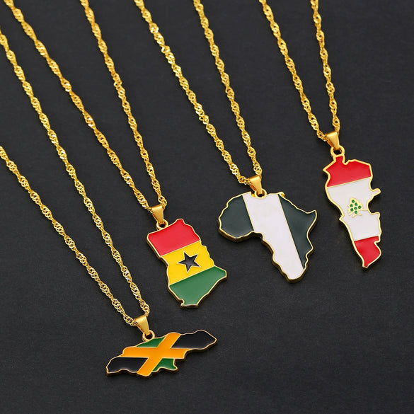 Wholesale Jewelry Geometric Alloy Drop Necklace Electroplated Unisex