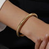 Wholesale Jewelry Geometric Alloy Electroplated Chunky Asymmetrical Spring Bracelet