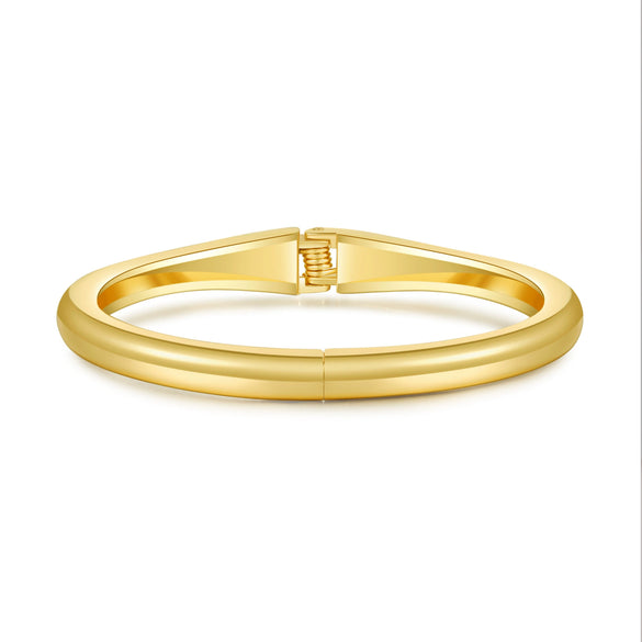 Wholesale Jewelry Geometric Alloy Electroplated Chunky Asymmetrical Spring Bracelet