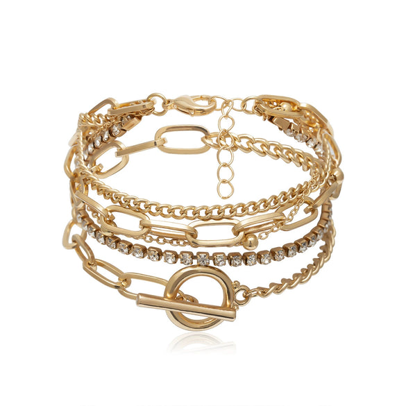 Wholesale Jewelry Geometric Alloy Electroplated Women's Bracelet