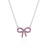 Wholesale Jewelry Geometric Bow Buckle 925 Sterling Silver O Chain Necklace For Women