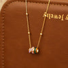 Wholesale Jewelry Geometric Copper Alloy Zircon Pendant Necklace With Electroplating For Women