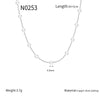 Wholesale Jewelry Geometric Copper Beaded Clavicle Necklace With Electroplating And Silver Plated Pendant