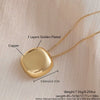 Wholesale Jewelry Geometric Copper Box Chain Necklace And Earrings Set With Glossy Finish And Electroplating Treatment For Women