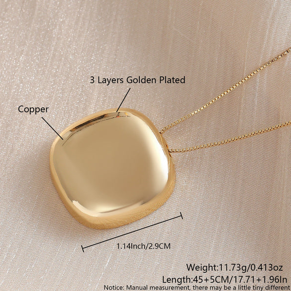 Wholesale Jewelry Geometric Copper Box Chain Necklace And Earrings Set With Glossy Finish And Electroplating Treatment For Women