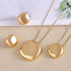 Wholesale Jewelry Geometric Copper Box Chain Necklace And Earrings Set With Glossy Finish And Electroplating Treatment For Women