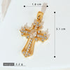 Wholesale Jewelry Geometric Copper Cross Pendant Necklace Hiphop Style Electroplated For Men And Women