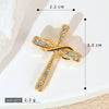 Wholesale Jewelry Geometric Copper Cross Pendant Necklace Hiphop Style Electroplated For Men And Women