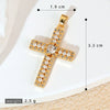 Wholesale Jewelry Geometric Copper Cross Pendant Necklace Hiphop Style Electroplated For Men And Women