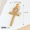 Wholesale Jewelry Geometric Copper Cross Pendant Necklace Hiphop Style Electroplated For Men And Women