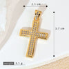 Wholesale Jewelry Geometric Copper Cross Pendant Necklace Hiphop Style Electroplated For Men And Women