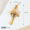 Wholesale Jewelry Geometric Copper Cross Pendant Necklace Hiphop Style Electroplated For Men And Women