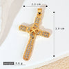 Wholesale Jewelry Geometric Copper Cross Pendant Necklace Hiphop Style Electroplated For Men And Women