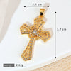 Wholesale Jewelry Geometric Copper Cross Pendant Necklace Hiphop Style Electroplated For Men And Women