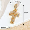 Wholesale Jewelry Geometric Copper Cross Pendant Necklace Hiphop Style Electroplated For Men And Women