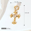 Wholesale Jewelry Geometric Copper Cross Pendant Necklace Hiphop Style Electroplated For Men And Women