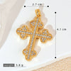 Wholesale Jewelry Geometric Copper Cross Pendant Necklace Hiphop Style Electroplated For Men And Women
