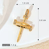 Wholesale Jewelry Geometric Copper Cross Pendant Necklace Hiphop Style Electroplated For Men And Women