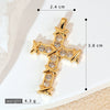 Wholesale Jewelry Geometric Copper Cross Pendant Necklace Hiphop Style Electroplated For Men And Women