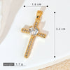 Wholesale Jewelry Geometric Copper Cross Pendant Necklace Hiphop Style Electroplated For Men And Women