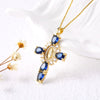 Wholesale Jewelry Geometric Copper Cross Pendant Necklace With Electroplating
