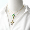 Wholesale Jewelry Geometric Copper Cross Pendant Necklace With Electroplating