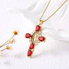Wholesale Jewelry Geometric Copper Cross Pendant Necklace With Electroplating