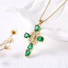 Wholesale Jewelry Geometric Copper Cross Pendant Necklace With Electroplating