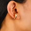 Wholesale Jewelry Geometric Copper Cshaped Electroplated Ear Clip Open Earrings Unisex