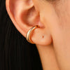 Wholesale Jewelry Geometric Copper Cshaped Electroplated Ear Clip Open Earrings Unisex