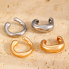 Wholesale Jewelry Geometric Copper Cshaped Electroplated Ear Clip Open Earrings Unisex