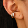 Wholesale Jewelry Geometric Copper Cshaped Electroplated Ear Clip Open Earrings Unisex