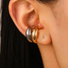 Wholesale Jewelry Geometric Copper Cshaped Electroplated Ear Clip Open Earrings Unisex