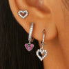 Wholesale Jewelry Geometric Copper Electroplated Micro Set Zircon Earrings And Ring For Women And Men