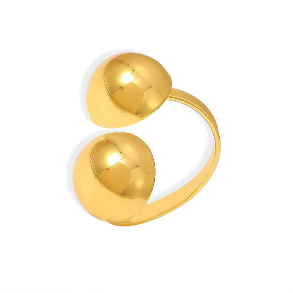 Wholesale Jewelry Geometric Copper Gold Plated Ring For Women