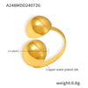 Wholesale Jewelry Geometric Copper Gold Plated Ring For Women