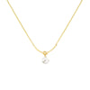 Wholesale Jewelry Geometric Copper Imitation Pearl Necklace With Electroplating And Small Opening Design Pendant And O Word Chain For Women