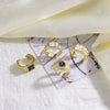 Wholesale Jewelry Geometric Copper 18K Gold Plated Open Ring Watch Clock Style