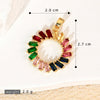 Wholesale Jewelry Geometric Copper Microinlaid Color Zirconium Electroplated Pendant For Women