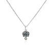 Wholesale Jewelry Geometric Copper Microinlaid Zircon Bell Necklace With Electroplating For Women