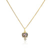 Wholesale Jewelry Geometric Copper Microinlaid Zircon Bell Necklace With Electroplating For Women