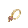 Wholesale Jewelry Geometric Copper Microinlaid Zircon Bell Necklace With Electroplating For Women
