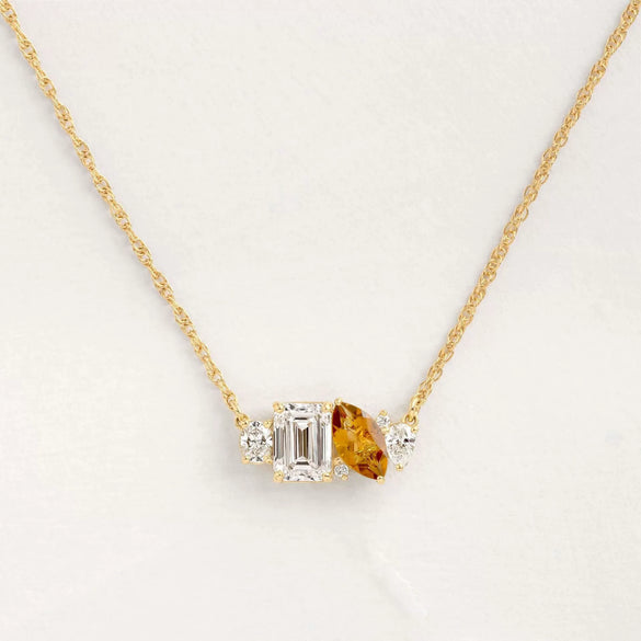 Wholesale Jewelry Geometric Copper Microinlaid Zircon Ochain Women's Personality Necklace