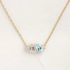 Wholesale Jewelry Geometric Copper Microinlaid Zircon Ochain Women's Personality Necklace