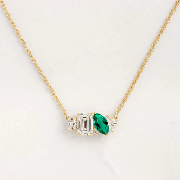 Wholesale Jewelry Geometric Copper Microinlaid Zircon Ochain Women's Personality Necklace