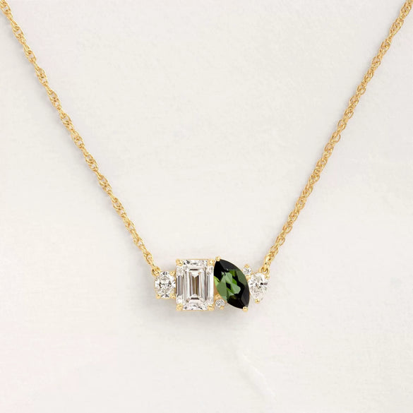 Wholesale Jewelry Geometric Copper Microinlaid Zircon Ochain Women's Personality Necklace