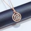 Wholesale Jewelry Geometric Copper Mixed Gem Inlay Pendant Box Chain Necklace For Women