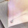 Wholesale Jewelry Geometric Copper Mixed Gem Inlay Pendant Box Chain Necklace For Women