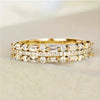 Wholesale Jewelry Geometric Copper Multi Layer Ring Inlaid Zircon
